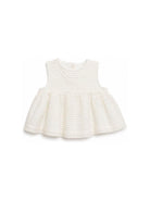 Top per neonata Simonetta bianco con orlo svasato SY5002 U0271 101AV SIMONETTA KIDS 