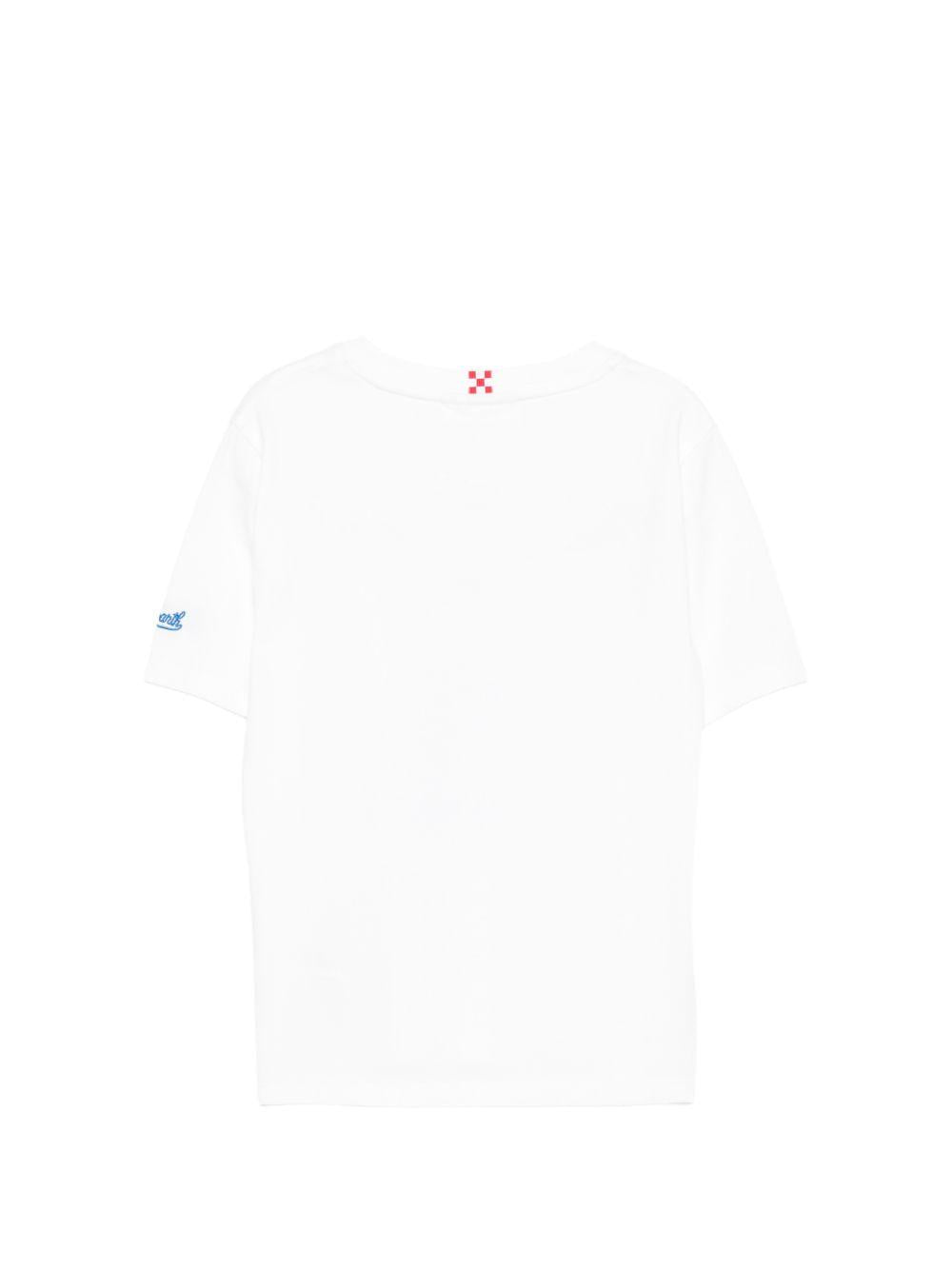 T-shirt per bambino MC2 Saint Barth Kids bianco Fiat 500 Denver Jr. DNV0001 01957L MC2 ST. BARTH KIDS 