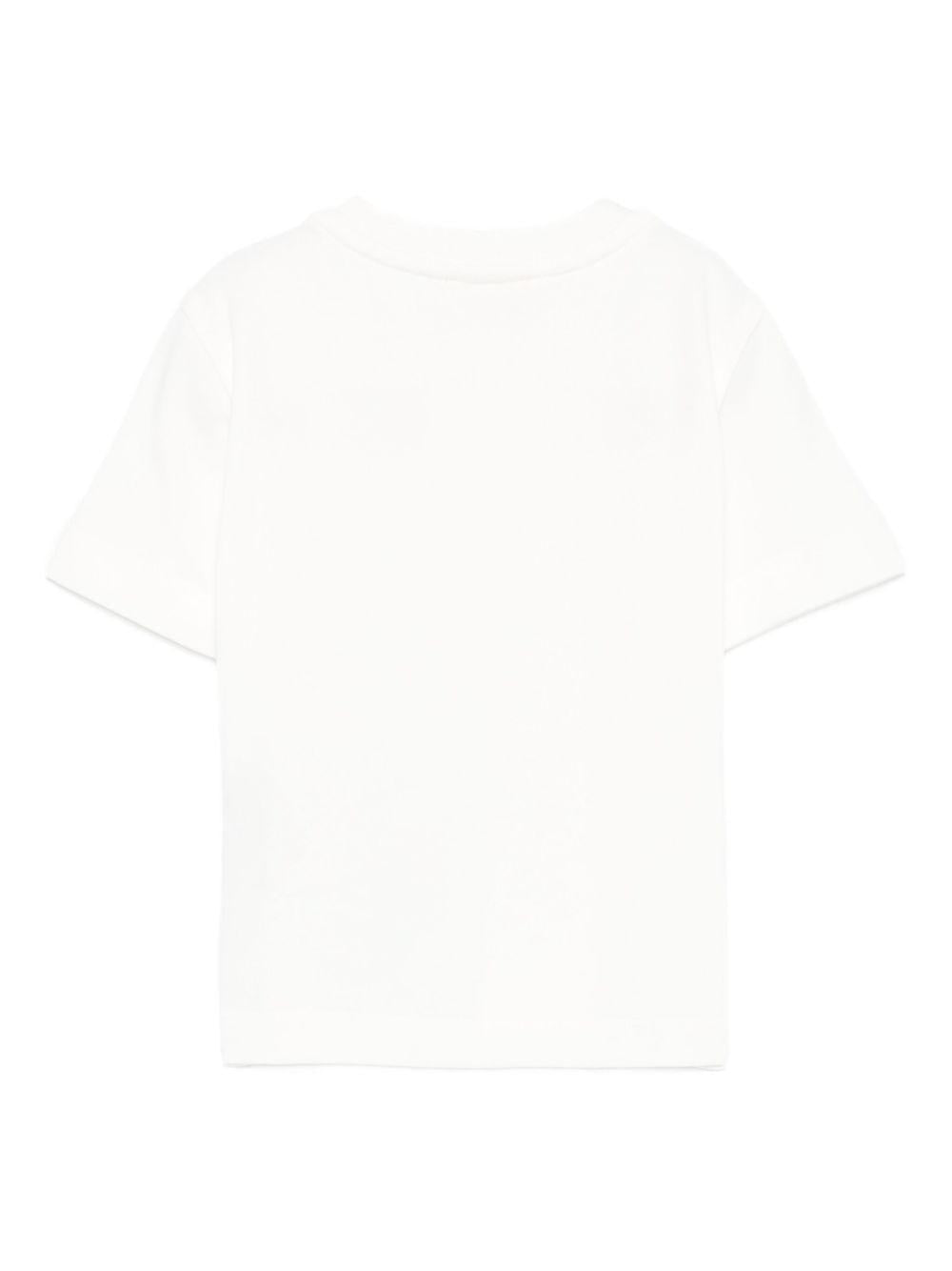 T-shirt per neonata Elisabetta Franchi La Mia Bambina bianco con logo ricamato EGTS0980JE006 0000 ElISABETTA FRANCHI 