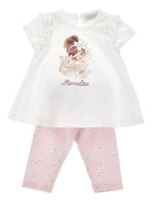 Completo per neonata Monnalisa multicolore con stampa grafica 31G503 7666 9001 MONNALISA KIDS 
