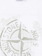 T-shirt con stampa per bambino Stone Island Junior bianco con girocollo K1S162100010S0128 V0001 STONE ISLAND JUNIOR 
