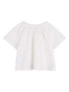 Set t-shirt e shorts per neonata Michael Kors Kids bianco e blu con stampa a fantasia R30614 Z10 MICHAEL KORS KIDS 