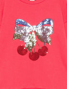 Felpa per bambina Konges Slojd rossa con paillettes e maniche lunghe KS103862 S10046 KONGES SLOJD 