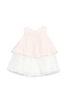 Abito per neonata Elisabetta Franchi La Mia Bambina bianco con applicazione fiocco EGAB2380TV033 D462 ElISABETTA FRANCHI KIDS 