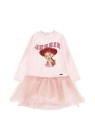 Abito per bambina Monnalisa Kids rosa con stampa grafica Jessie 19H910NP 8004 0091 MONNALISA KIDS 