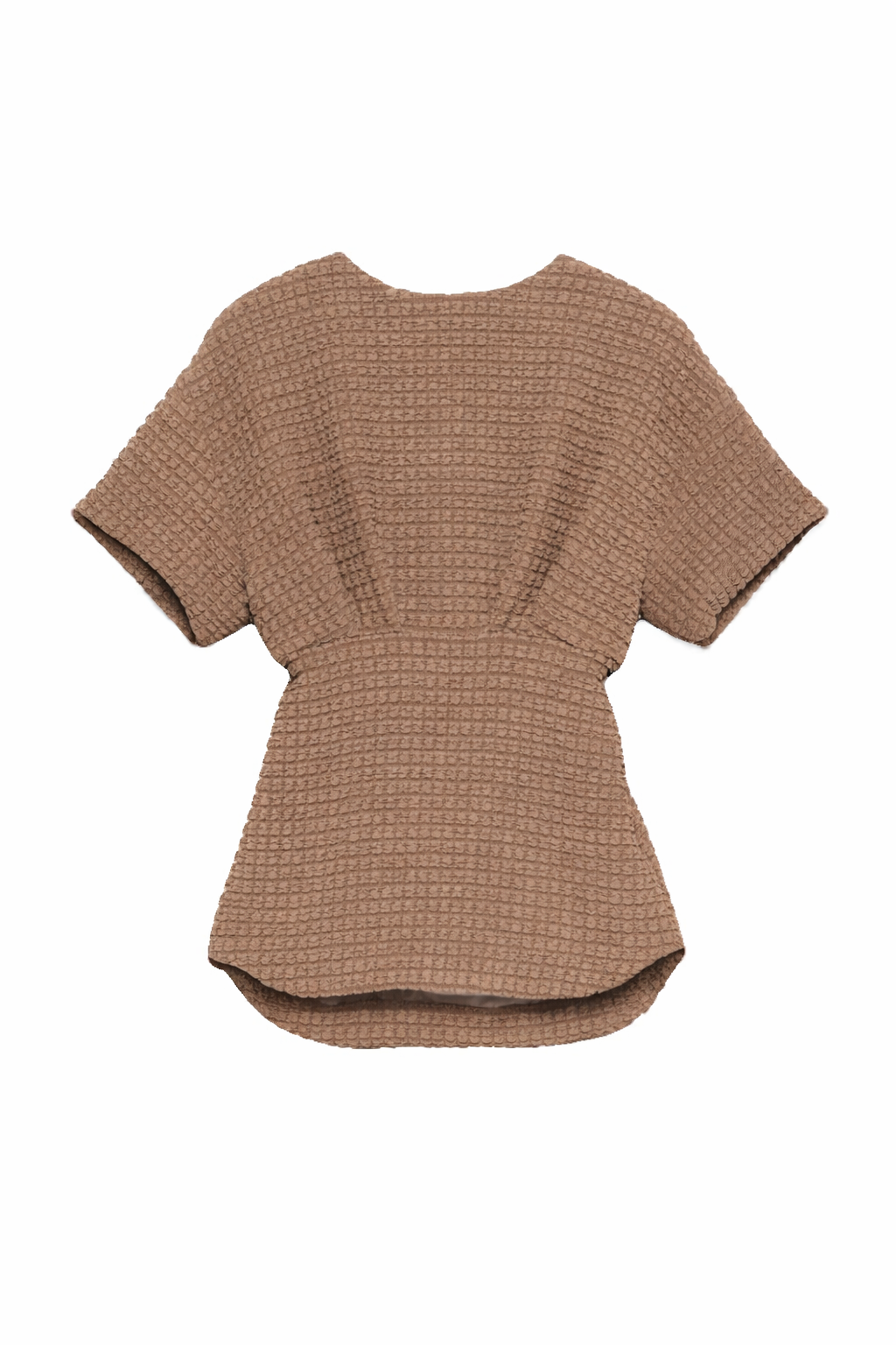 Abito per ambina Douuod Kids marrone con scollo rotondo DY1B31 U0267 334 DOUUOD KIDS 