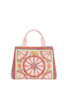 Borsa shopper DG per bambina Dolce & Gabbana Kids rosa in tela con stampa Carretto EB0116AX345 HF6CK DOLCE & GABBANA KIDS 