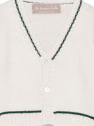 Cardigan per neonato La Stupenderia bianco con scollo a V 1WCCR61 827 LA STUPENDERIA 