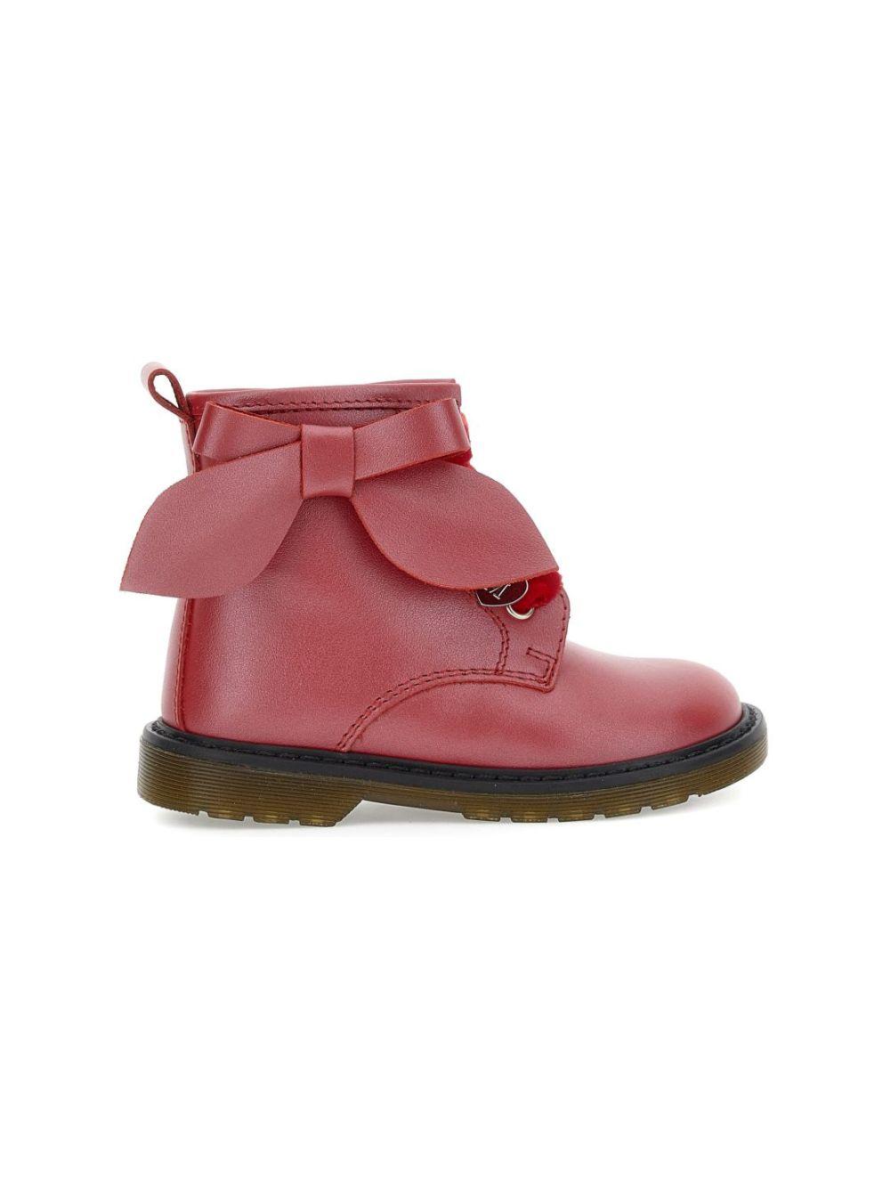 Stivali per bambina Monnalisa Kids rossi con dettaglio fiocco sui lati 83H009 8777 0043 MONNALISA KIDS 