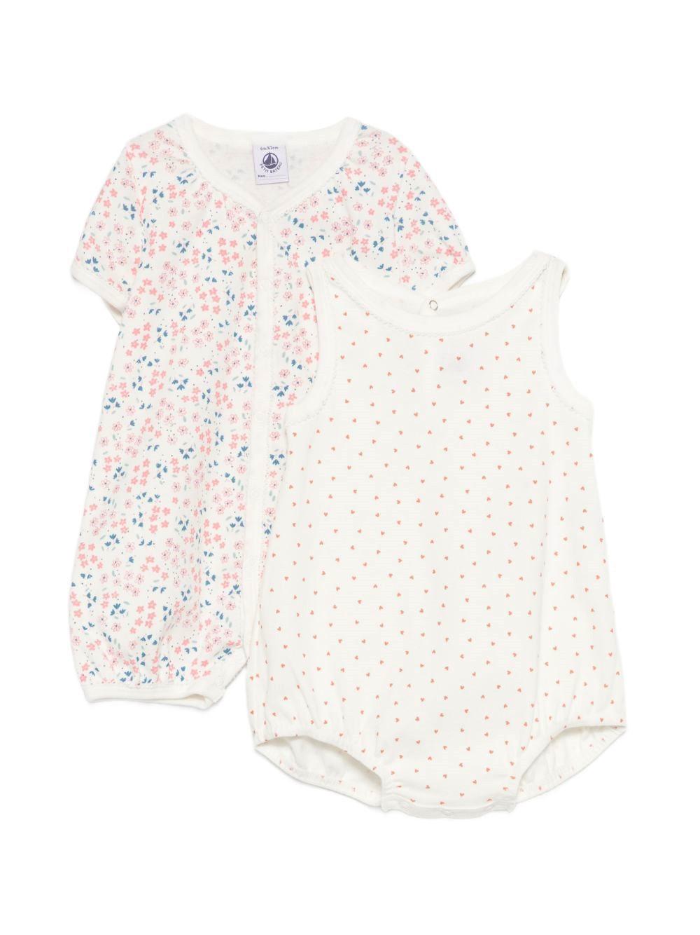 Tutina per neonata Petit Bateau bianca con stampa floreale A0FEQ 00 PETIT BATEAU KIDS 
