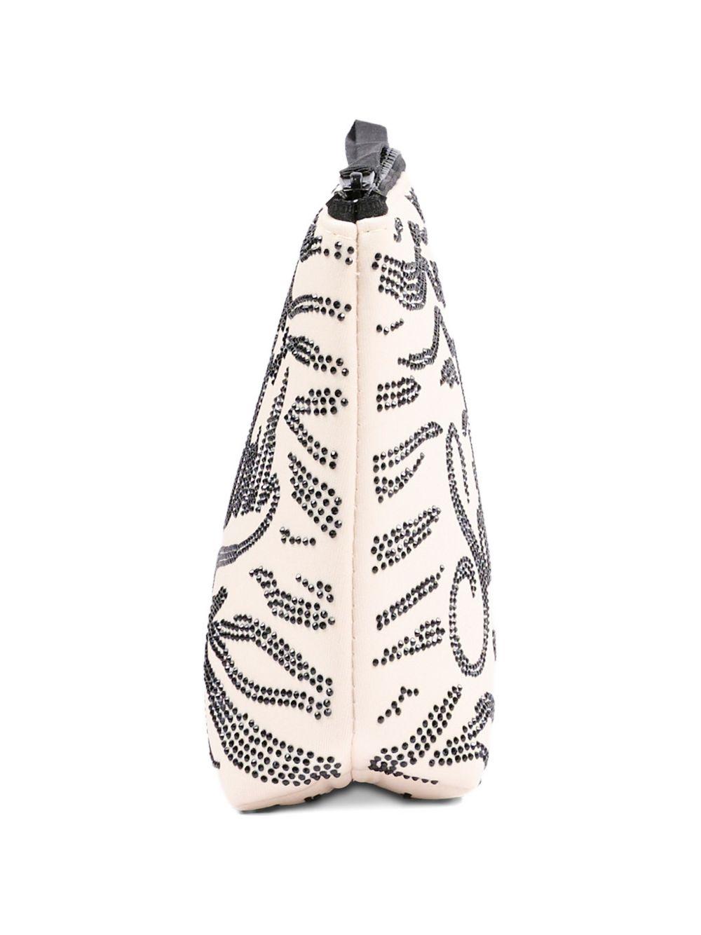 Pochette Aline Saint Barth animalier decorata con perline beige e marrone ALI0032 00271L MC2 ST. BARTH 