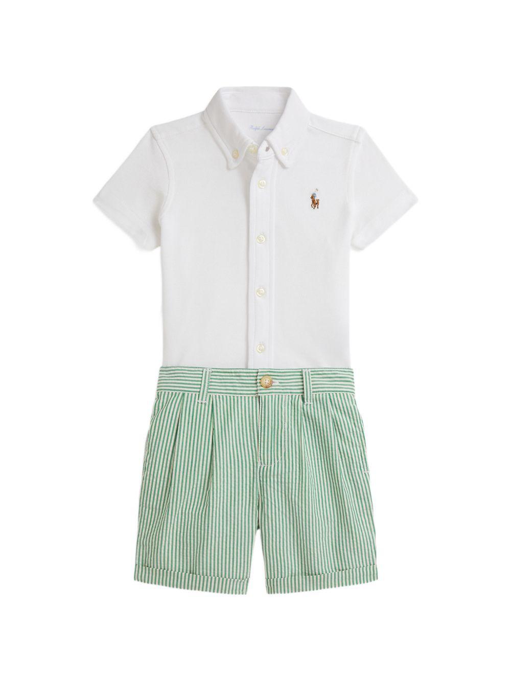 Set camicia per neonato Polo Ralph Lauren Kids multicolor con ricamo Polo Pony 320B14096 001 Ralph Lauren kids 