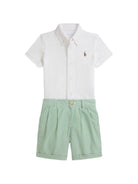 Set camicia per neonato Polo Ralph Lauren Kids multicolor con ricamo Polo Pony 320B14096 001 Ralph Lauren kids 