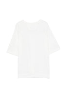 T-shirt per bambino C.P. Company Kids bianca con applicazione logo CMM00RLAA17 10135 C.P.COMPANY KIDS 