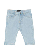 Pantaloni per neonato John Richmond Junior in denim con ricamo logo sul retro RIP26024JE DENIM BLUE LIGHT JOHN RICHMOND KIDS 