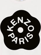 T-shirt per bambina Kenzo Kids bianca con stampa floreale K61806 117 KENZO KIDS 