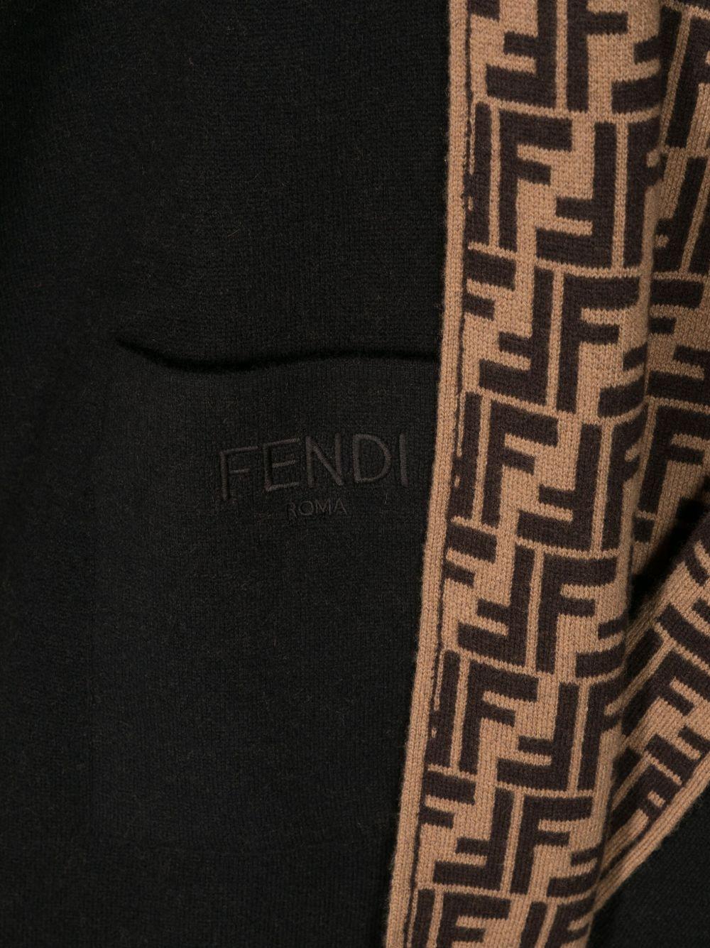 Mantella per bambini Fendi Kids nero reversibile con motivo FF JFQ056 AKLS F1M0T FENDI KIDS 
