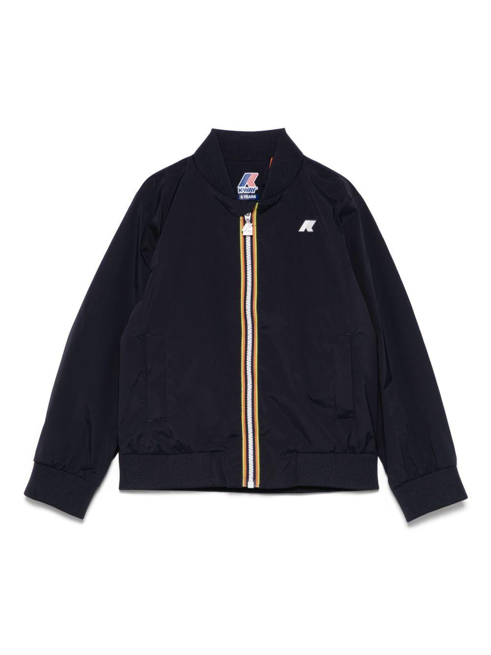 Giacca P.Aorelian Stretch per bambini K-WAY Kids blu con dettaglio con logo in gomma K4138DW K89 K-WAY KIDS 