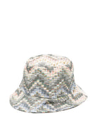 Cappello per bambino Missoni Kids grigio con design a zig-zag MY0P57 P0595 998 MISSONI KIDS 