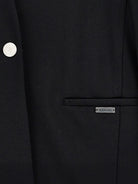 Blazer per bambina Monnalisa nero con tasche a filetto 41G100 7231 0050 MONNALISA KIDS 