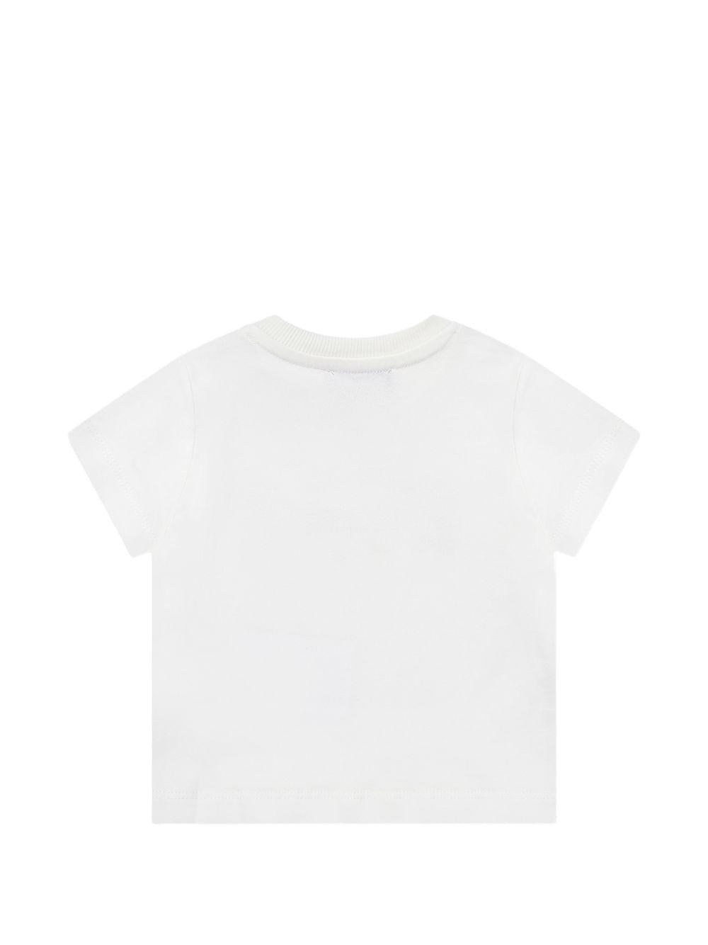 T-shirt per neonati Moschino Kids bianca con due Teddy Bear MUM04MLAA01 10063 MOSCHINO KIDS 
