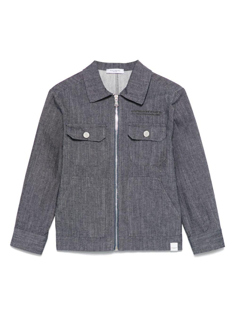 Giubbino per bambino Paolo Pecora Kids denim con chiusura frontale con zip PP4003 BLU PAOLO PECORA KIDS 