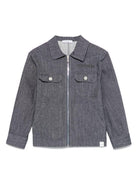 Giubbino per bambino Paolo Pecora Kids denim con chiusura frontale con zip PP4003 BLU PAOLO PECORA KIDS 