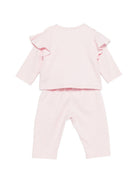 Set due t-shirt e pantaloni per neonata Givenchy Kids rosa con ruches H31270 44Z GIVENCHY KIDS 