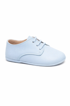 Scarpine primi passi per neonato Eli1957 azzurre con chiusura frontale con lacci 10016AL CELESTE Eli Kids 