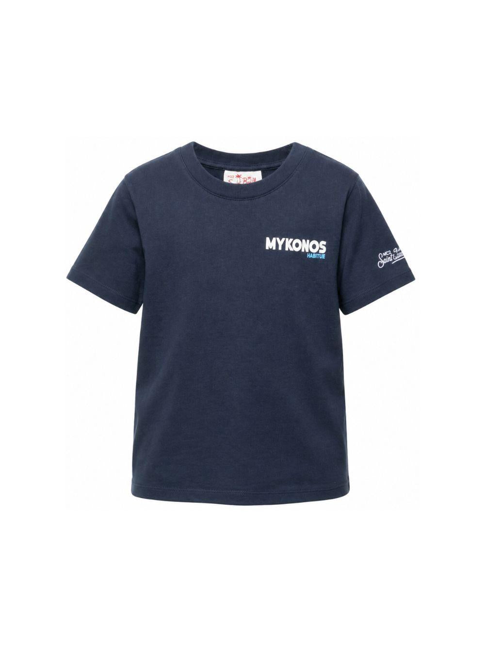 T-shirt per bambino MC2 Saint Barth Kids blu navy a girocollo PRL0001 02308L MC2 ST. BARTH KIDS 