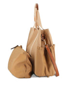 Borsa fasciatoio per neonati Chloé Kids beige con dettaglio logo C20942 244 CHLOE' KIDS 