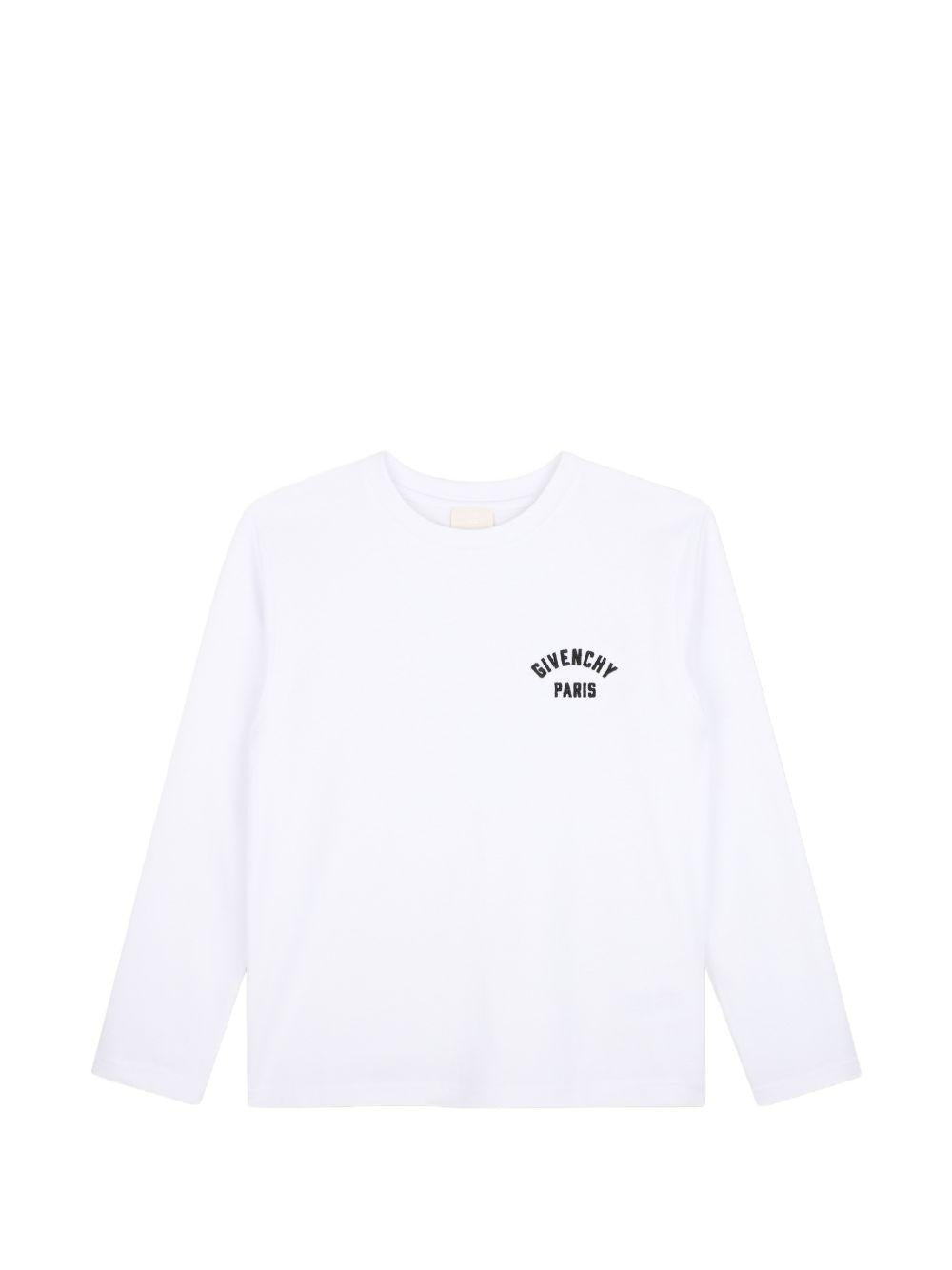 T-shirt per bambino Givenchy Kids bianca con logo sul davanti H31347 10P GIVENCHY KIDS 