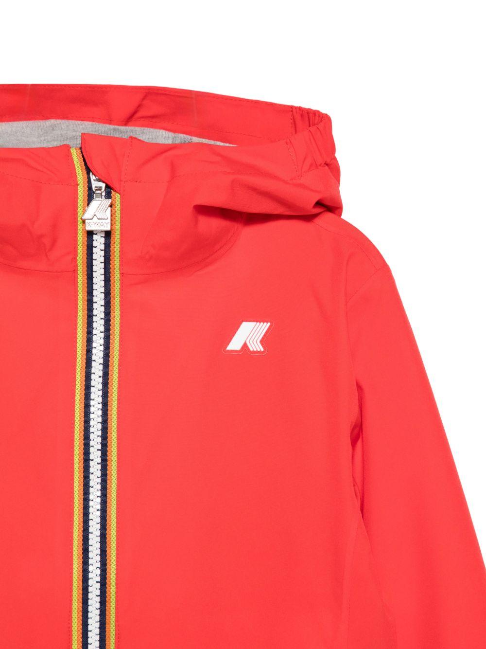 Giubbino P.Lily per bambina K-Way Kids rosso con logo applicato colorato K2148NW B04 K-WAY KIDS 