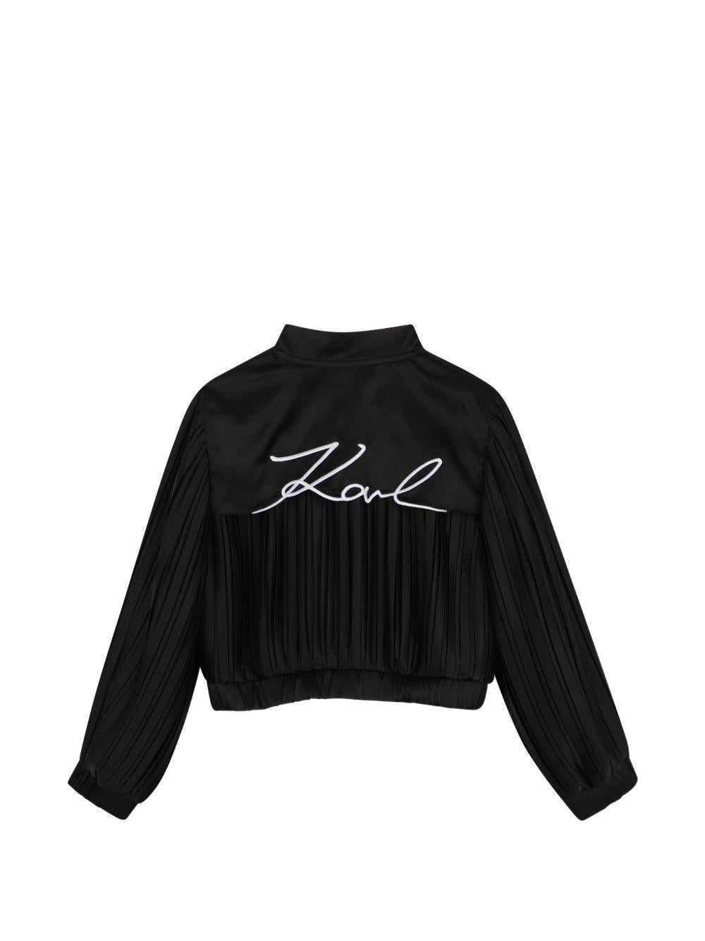 Giacca per bambina Karl Lagerfeld Kids nera con zip Z31131 09B KARL LAGERFELD KIDS 