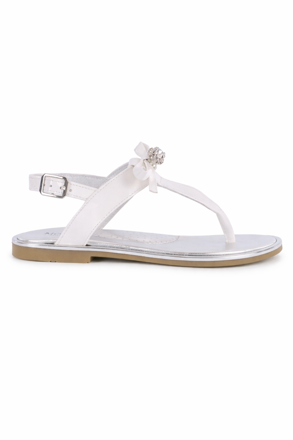 Sandali per bambina Monnalisa bianchi con dettaglio fiocco 87G001 7706 0099 MONNALISA 