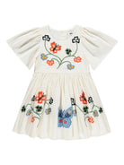 Abito Carlin per bambina Molo bianco con farfalle ricamate 2S26E123 9840 MOLO KIDS 