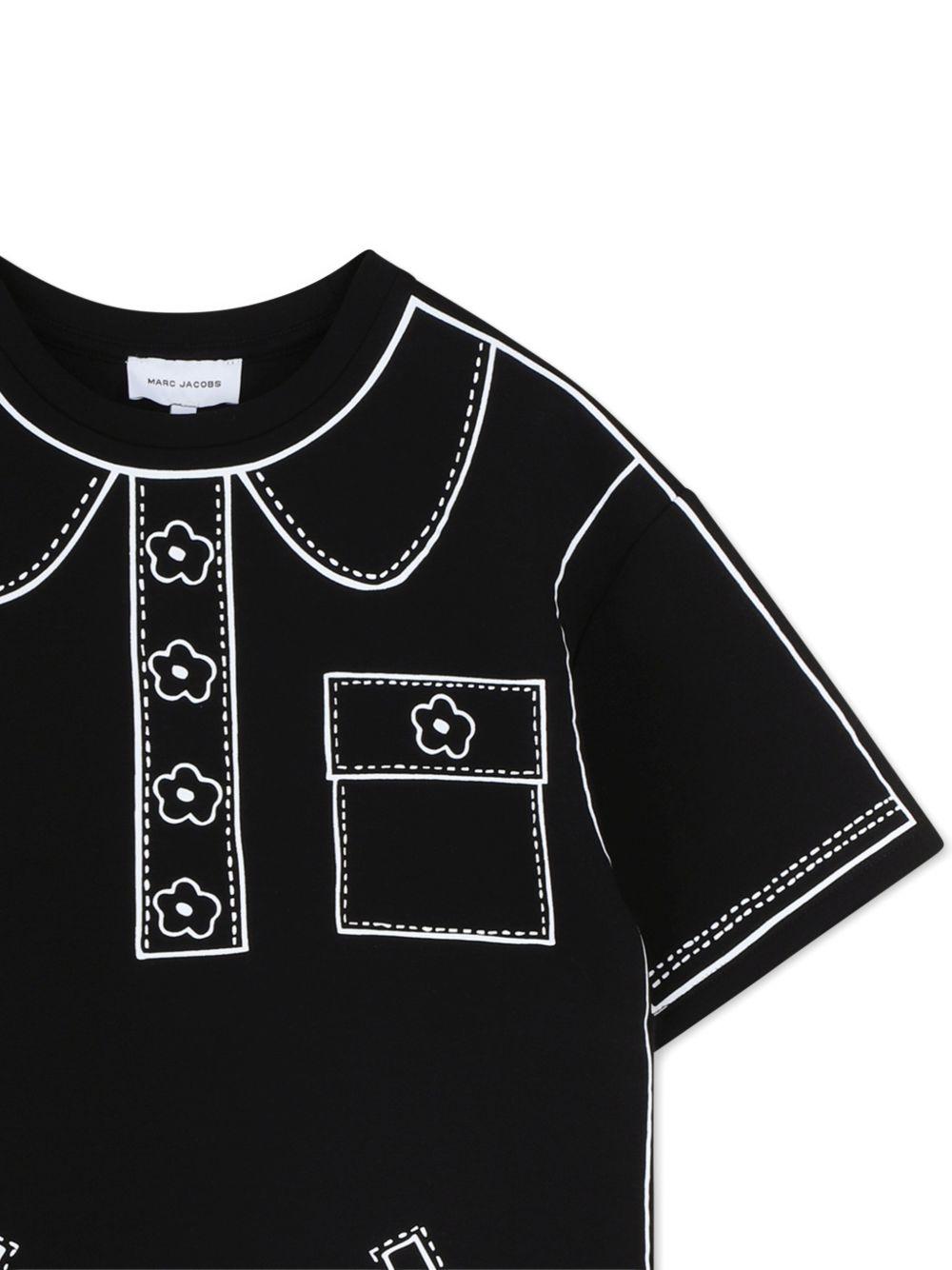 Abito per bambina The Marc Jacobs Kids nero con dettagli ricamati W60710 09B THE MARC JACOBS KIDS 