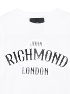 T-shirt per bambina John Richmond Junior bianca con dettaglio logo RGP26048TS WHITE JOHN RICHMOND KIDS 