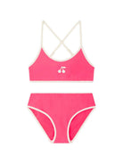 Bikini Lura per bambina Bonpoint rosa con logo ciliegie S06GSSW00002 026A BONPOINT KIDS 