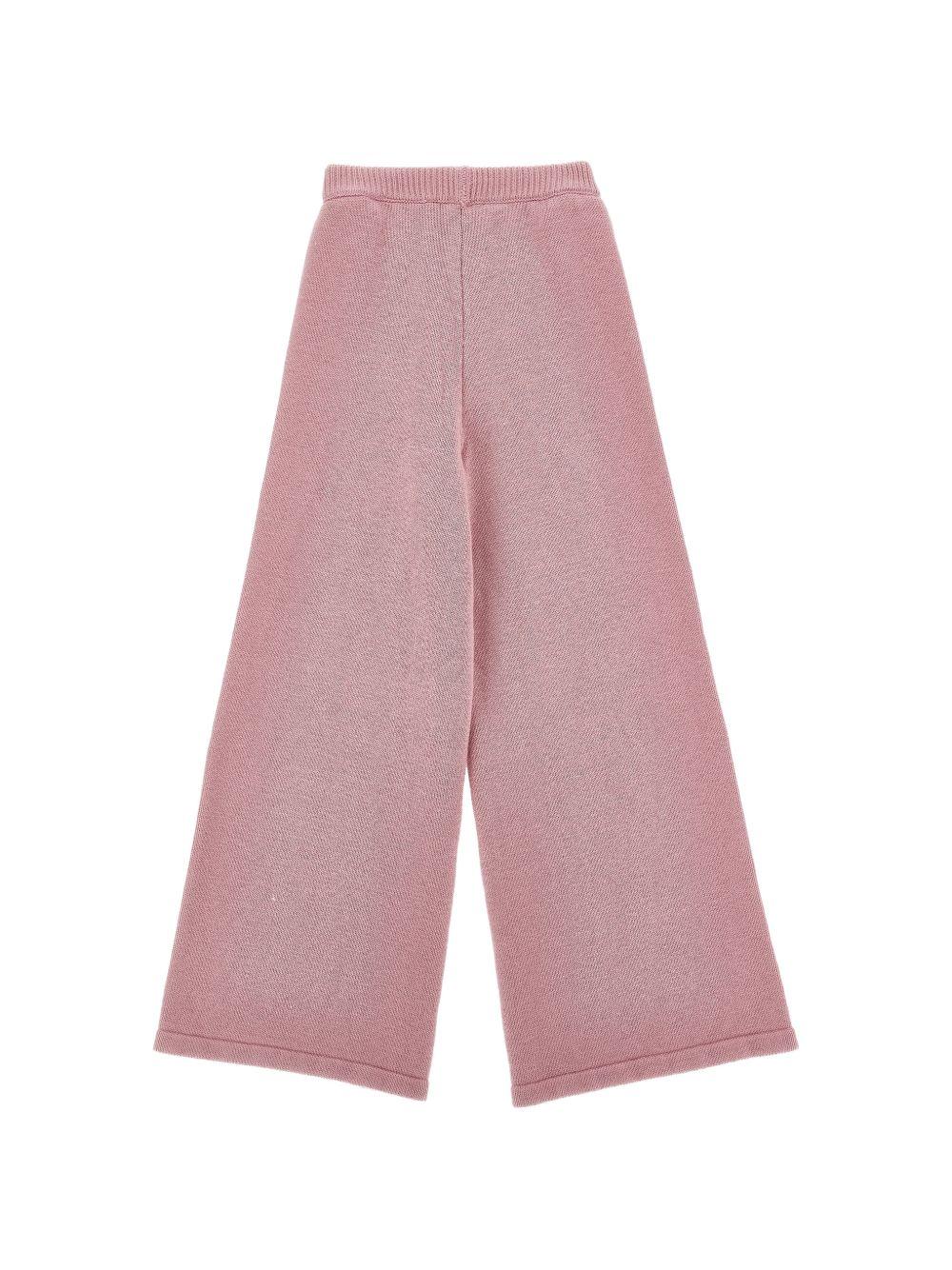 Pantaloni per bambina Monnalisa Kids rosa con design lavorato a maglia 17H409 8060 0094 MONNALISA KIDS 