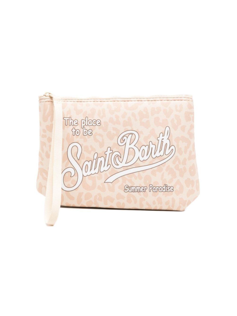 Pochette Aline MC2 Saint Barth beige con stampa animalier ALIN001 09411L MC2 ST. BARTH KIDS 