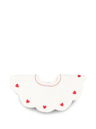 Bavaglino per neonati Petit Bateau Kids bianco con stampa grafica cuoricini A0G9K 01 PETIT BATEAU KIDS 