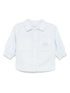 Giubbino baby in popeline per neonato Fendi Kids azzurro con logo FF all-over BMA131 AS64 F1QYB FENDI KIDS 