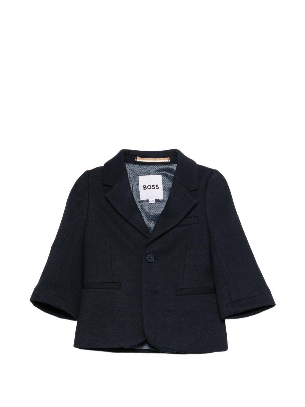 Giacca per neonato Boss Kids blu con revers classici J52864 862 BOSS KIDS 