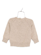 Maglione per neonato Moncler Enfant beige con toppa con logo K29519C00001M1223 230 MONCLER ENFANT 