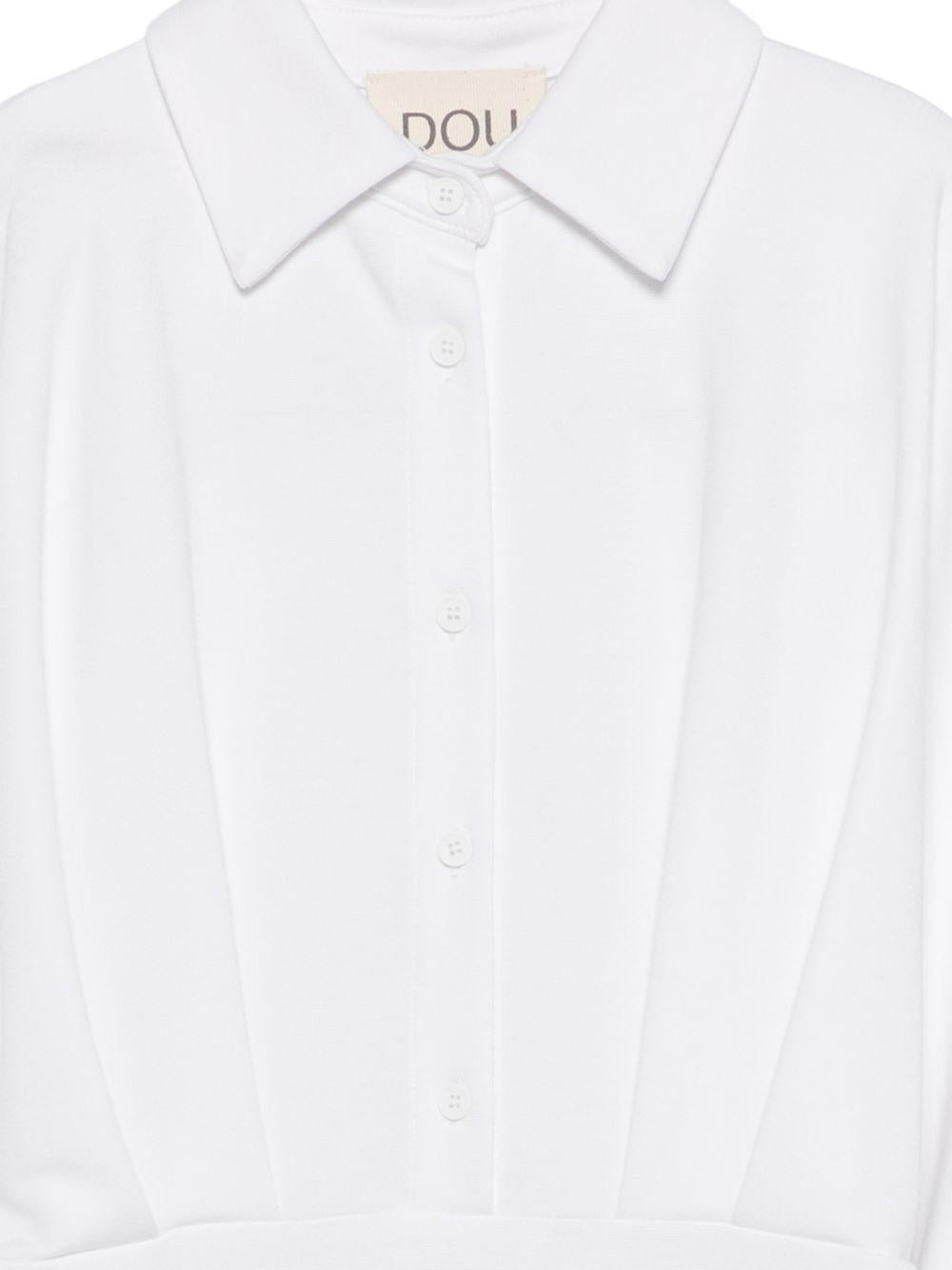 Abito per bambina Douuod Kids bianco con colletto classico DY1A60 J0371 100 DOUUOD KIDS 