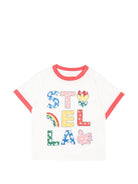 T-shirt per neonata Stella McCartney Kids bianca con stampa grafica TZ8011 Z3772 101 STELLA McCARTNEY KIDS 