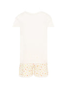 Pigiama per bambina Petit Bateau bianco con stampa fragola A0FD1 01 PETIT BATEAU 