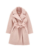 Cappotto per bambina Monnalisa Kids rosa con decorazione con strass 17H111 8036 094F MONNALISA KIDS 