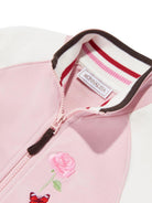 Felpa per bambina Monnalisa Kids rosa con ricamo a fiori sul davanti 19H801 8006 094F MONNALISA KIDS 